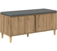 vidaXL Estantería Flurbank, roble artesanal, 100 x 38 x 46 cm