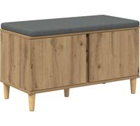 vidaXL Estantería Flurbank, roble artesanal, 80 x 38 x 46 cm