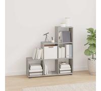 vidaXL Estantería forma de escalera madera contrachapada gris hormigón