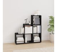 vidaXL Estantería forma de escalera madera contrachapada negro