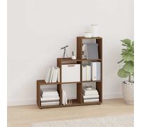 vidaXL Estantería forma de escalera madera contrachapada roble marrón