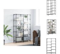 vidaXL Estantería gris Sonoma de 100x32x170 cm, fabricada en material de madera y hierro. Estanterías y libreros