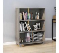 vidaXL Estantería HAMAR madera maciza pino gris claro 85x35x112 cm