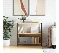 vidaXL Estantería hierro madera ingeniería roble Sonoma 80x30x78,5 cm