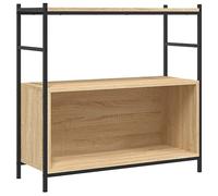 vidaXL Estantería Hierro Madera ingeniería Roble Sonoma 80x30x78,5 cm, librería, Estante para Libros, Armario de almacenaje, Armario para Libros