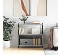 vidaXL Estantería hierro y madera ingeniería gris Sonoma 80x30x78,5 cm