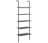 vidaXL Estantería Inclinada 5 Niveles Salón Capa Estante Mueble Despacho Organizador Estante Dormitorio Oficina Almacenamiento Negro
