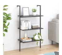 vidaXL Estantería inclinada de 3 niveles negro 64x35x120,5 cm