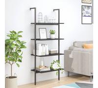 vidaXL Estantería inclinada de 4 baldas negro 64x35x152,5 cm