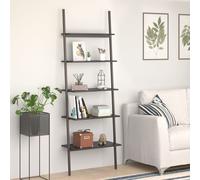 vidaXL Estantería inclinada de 5 baldas negro 64x34x185,5 cm