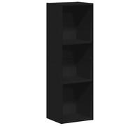 vidaXL Estantería Librería Convertible Mueble TV Estante Libros Vertical 3 Niveles Cubos Compartimentos Televisión Televisor Contrachapada Negro