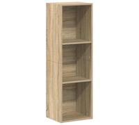 vidaXL Estantería Librería Convertible Mueble TV Estante Libros Vertical 3 Niveles Cubos Módulo Televisión Televisor Contrachapada Color Roble Sonoma