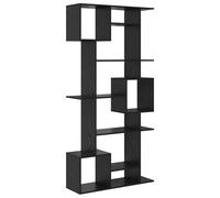 vidaXL Estantería librería madera de ingeniería 92x29x188 cm Multicolor Roble Negro