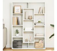 vidaXL Estantería librería madera de ingeniería blanca 102x29x143 cm