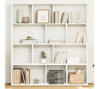 vidaXL Estantería librería madera de ingeniería blanca 132x29x141,5 cm