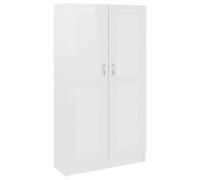 vidaXL Estantería madera contrachapada blanco brillo 82,5x30,5x150 cm