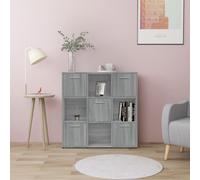 Estantería Vidaxl Madera Contrachapada 90x30x90 Cm Blanco Sonoma Gray