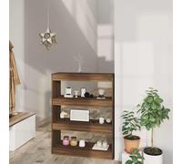 vidaXL Estantería madera contrachapada marrón roble 80x30x103 cm
