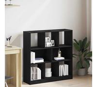 vidaXL Estantería para libros madera contrachapada 97,5x29,5x100 cm Negro Roble