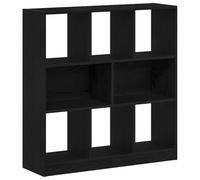vidaXL Estantería Madera contrachapada Negro Roble 97,5x29,5x100 cm
