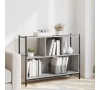 vidaXL Estantería Librería de pie para oficina – Madera de ingeniería 102×28×77,5 cm Gris Sonoma