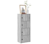 vidaXL Estantería madera de ingeniería acabado sonoma gris 40x24x102 cm