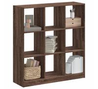 vidaXL Estantería madera de ingeniería 102x32x108 cm en color Marrón roble/Roble ahumado/Madera antigua y más | almacenamiento funcional diseño moderno para baño dormitorio sala