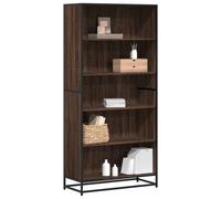 vidaXL Estantería de madera de ingeniería 80,5x35x170,5 cm en color Gris sonoma/Roble Sonoma/Negro y más | almacenamiento funcional diseño moderno para baño dormitorio sala