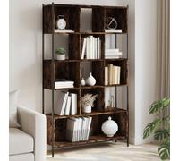 vidaXL Estantería madera de ingeniería roble ahumado 102x28x172 cm