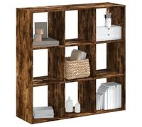 vidaXL Estantería Madera de ingeniería Roble Ahumado 102x32x102 cm