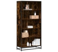 vidaXL Estantería de madera de ingeniería 80,5x35x170,5 cm en color Gris sonoma/Roble Sonoma/Negro y más | almacenamiento funcional diseño moderno para baño dormitorio sala