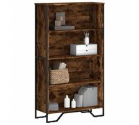 vidaXL Estantería madera de ingeniería Roble Ahumado 80x31x137,5 cm