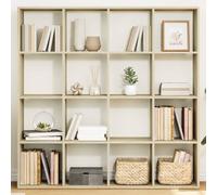 vidaXL Estantería madera de ingeniería roble Sonoma 137,5x29x137,5 cm