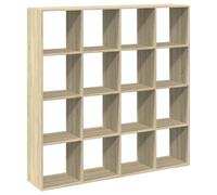 vidaXL Estantería madera de ingeniería roble Sonoma 137,5x29x137,5 cm