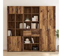 vidaXL Estantería de madera envejecida 30 x 42.4 x 185.2 cm