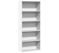 vidaXL Estantería madera ingeniería 80x30x189cm en color Gris sonoma/Blanco/Roble ahumado y más | almacenamiento funcional diseño moderno para baño dormitorio sala