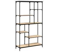 vidaXL Estantería expositora para libros Madera de ingeniería y acero 99x35,5x176 cm Roble Sonoma