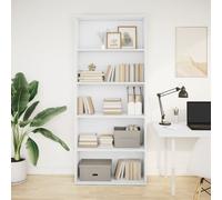 vidaXL Estantería de madera de ingeniería blanca 80x30x189 cm – Librería y almacenaje