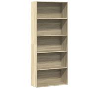 vidaXL Estantería Madera ingeniería Color Roble 80x30x189cm, librería, Armario para Libros, Armario de almacenaje, librerías, armarios para Libros
