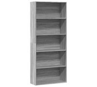 vidaXL Estantería Madera ingeniería Gris Sonoma 80x30x189cm, librería, Armario para Libros, Armario de almacenaje, librerías, armarios para Libros
