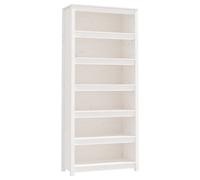 vidaXL Estantería madera maciza de pino blanca 80x35x183 cm