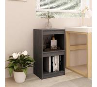vidaXL Estantería madera maciza de pino gris 40x30x71,5 cm
