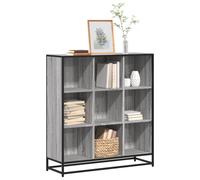 vidaXL Estantería de madera y metal 97,5x33x107,5 cm en color Marrón roble/Gris sonoma/Roble Sonoma y más | almacenamiento funcional diseño moderno para baño dormitorio sala