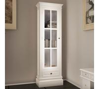 vidaXL Estantería moderna con 3 estantes de madera blanca