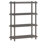 vidaXL Estantería modular de 4 niveles, 100 x 40 x 136,5 cm, polipropileno, gris claro