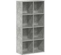 vidaXL Estantería/Mueble aparador, color gris cemento, 66 x 30 x 130 cm, material compuesto de madera