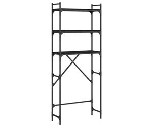 vidaXL Estantería para Lavadora Madera ingeniería Negra 67x25x163 cm