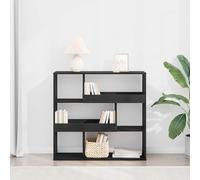 vidaXL Estantería para libros 4 niveles 100 x 33 x 94,5 cm Roble Negro