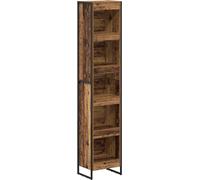 vidaXL Estantería para libros, 40 x 30 x 189,5 cm, material de madera, aspecto de madera envejecida
