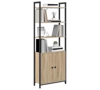 vidaXL Estantería para Libros Roble Sonoma 60 x 24 x 161 cm, Oficina Industrial, estantería Rectangular, Gran Espacio de Almacenamiento, Decorativa para lofts Modernos
